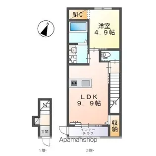 サンライズ・コーダ【2階】の間取り