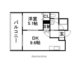 ラフィネタワー札幌南3条【2階】の間取り