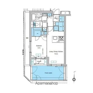 プレディアコート代々木上原【1階】の間取り