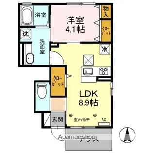 クレセール【101号室】の間取り