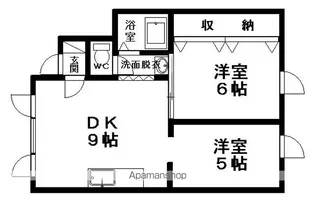 コーポ髙田103【203号室】の間取り