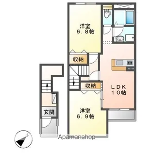 シェモア【202号室】の間取り