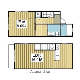 リューレント・ヴィラ 聡 D・E棟【2階】の間取り
