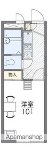 レオパレスハイツ多々良【1階】の間取り
