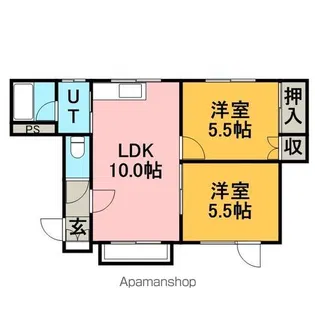 ファミール富丘【103号室】の間取り