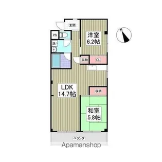 ヴィラ代官山北棟【1階】の間取り