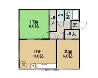 桜木ハイツ1号棟【2階】の間取り