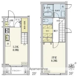 1LDKの間取り画像