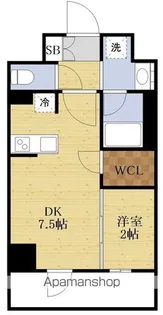 バウスフラッツ新大阪【13階】の間取り