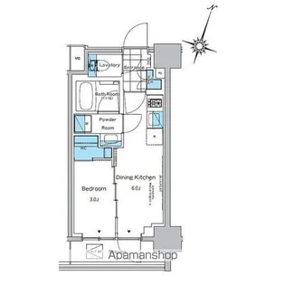 ルフォンプログレ神田プレミア【3階】の間取り