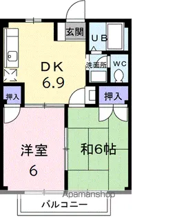 キャッスルSW C【2階】の間取り