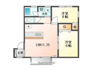 シティパレス21−Ⅱ【1C号室】の間取り