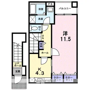 プレアベニューC【2階】の間取り