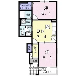 クレストールKⅡ【1階】の間取り