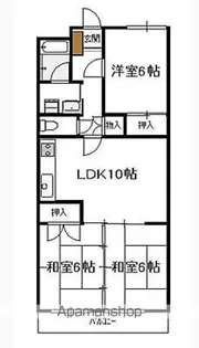 青南ハイツ【105号室】の間取り