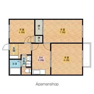 エクセルハイツ【101号室】の間取り