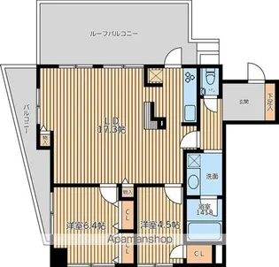 HF学芸大学レジデンスⅡ【4階】の間取り
