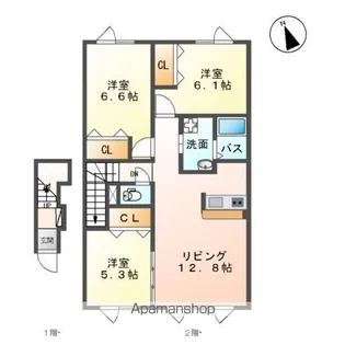 プランドール【2階】の間取り