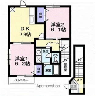 サニーハイツ A【2階】の間取り