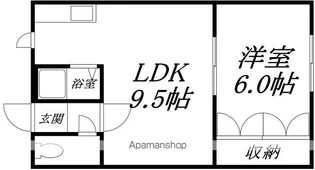 ガーデンヒルズ富岡【203号室】の間取り