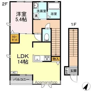 プラウドA【2階】の間取り