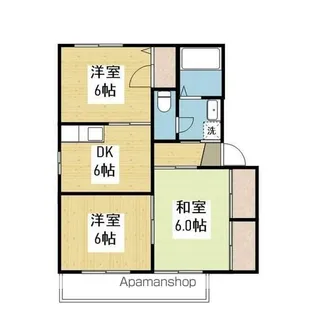 ルミナス北久米Ⅰ B棟【1階】の間取り