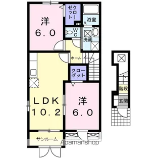 カーサ フェリーチェⅠ【2階】の間取り