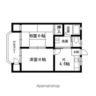 ピースハウス【202号室】の間取り