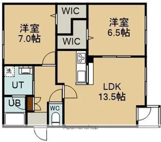 セレン追分【201号室】の間取り