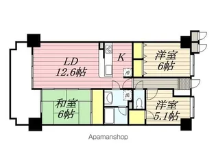 スカイハイツ春日1号館【7階】の間取り