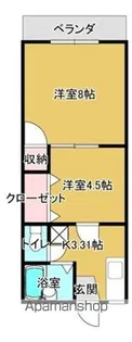 ロイヤルハイム藤【1階】の間取り