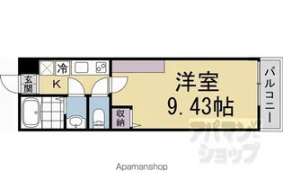 フラッティ三軒町【203号室】の間取り