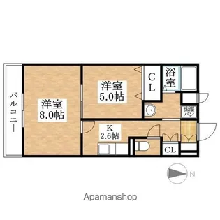 SKYPIA江向【2階】の間取り