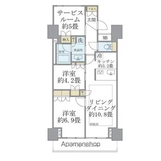BRILLIA IST 東雲キャナルコート【3階】の間取り