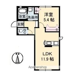 F.SUNNY【1階】の間取り