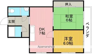 光マンション(上野西)【2階】の間取り