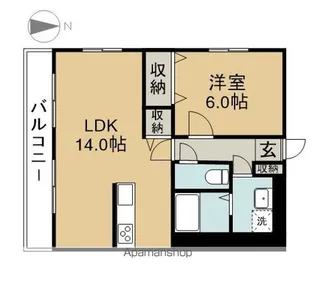 エスポワール七宝【4A号室】の間取り