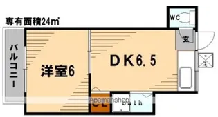 富士見荘【202号室】の間取り