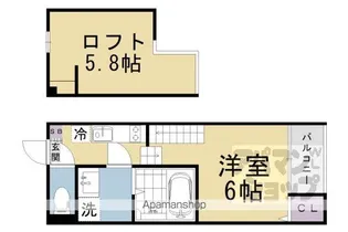 「クレスト山科」【1階】の間取り