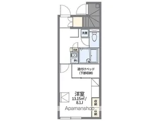 レオパレスマルベリー金磯【105号室】の間取り
