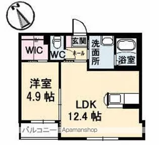 アルカサルA棟【2階】の間取り