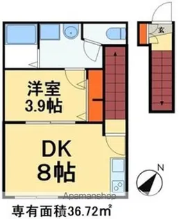 埼玉県八潮市大字垳【アパート】の間取り