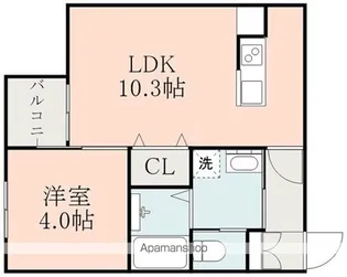 ラ・ポルテ光の森北【2階】の間取り