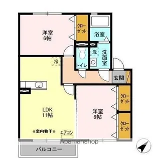 CARINOPENSEE(カリーノパンセ)【2階】の間取り