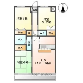 グランドール・ステージ【202号室】の間取り