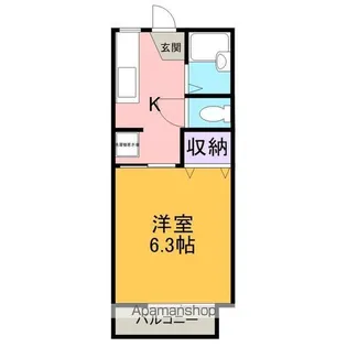 プラージュ六名【201号室】の間取り