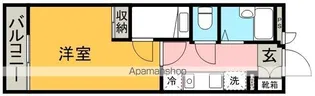 レオパレスひご坪井【107号室】の間取り