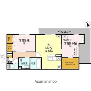 Gigliato(ジリアート)【2階】の間取り