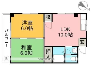 リバープール竹島【3階】の間取り