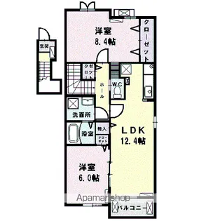 ドマーニ・W【201号室】の間取り